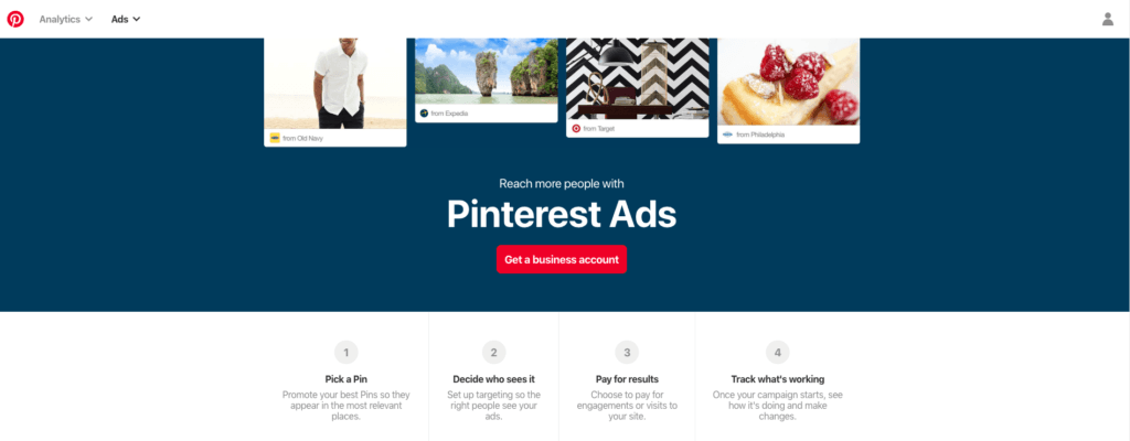 Comment faire la promotion d'un évènement sur Pinterest : Les publicités Pinterest peuvent très largement augmenter la portée de vos Épingles.
